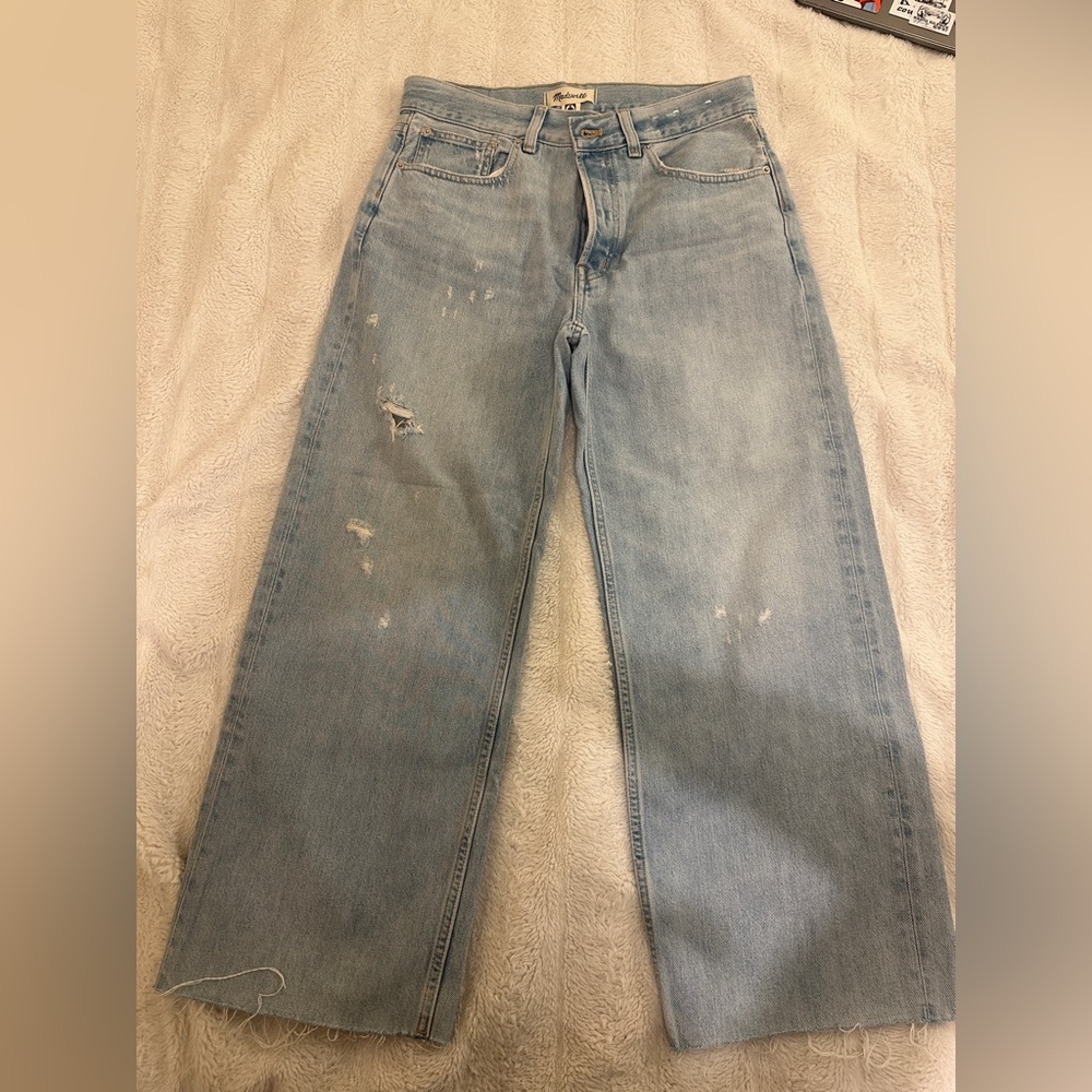 Madewell Light Blue Distressed Women's Ankle Jeans